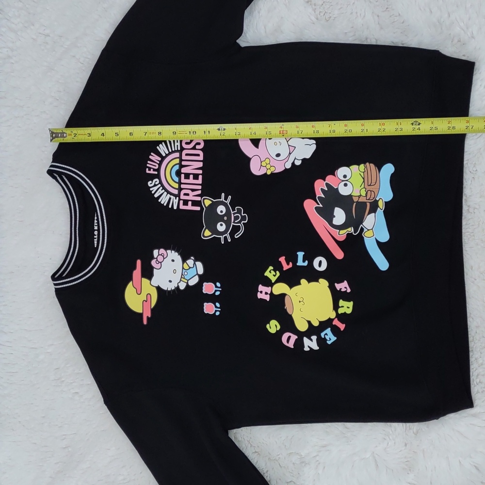 Hello Kitty And Friends By Sanrio Black Sweatshirt with Colorful Friends Design - Picture 11 of 17